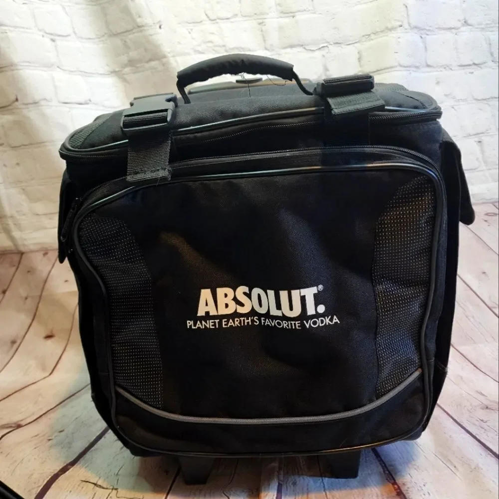 ***Rare Absolut Vodka four-wheel, Bottle Luggage Carrier.
